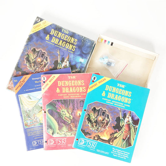 Vintage TSR Dungeons & Dragons Expert Set #1012 Boxed RPG with Isle of Dread Module