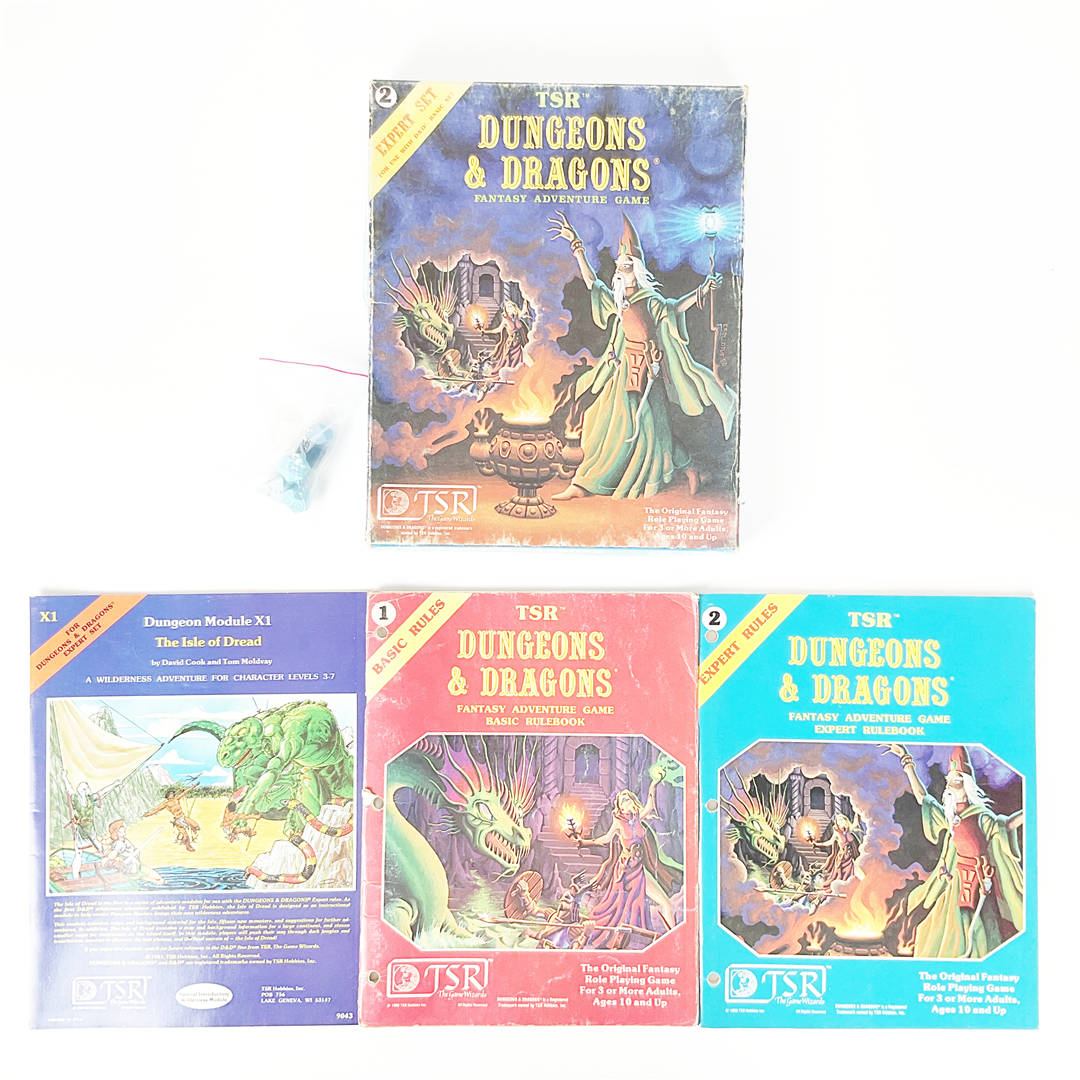 Vintage TSR Dungeons & Dragons Expert Set #1012 Boxed RPG with Isle of Dread Module