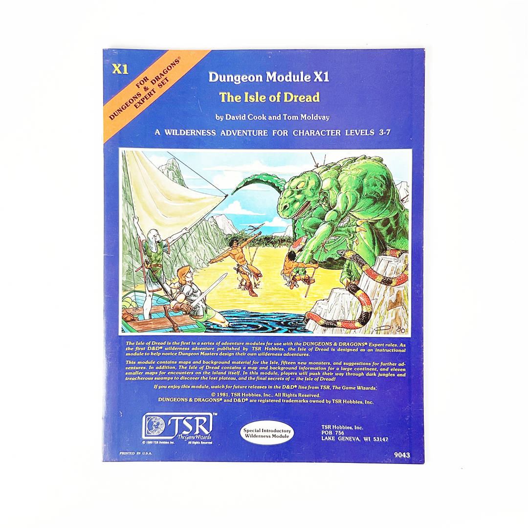 Vintage TSR Dungeons & Dragons Expert Set #1012 Boxed RPG with Isle of Dread Module