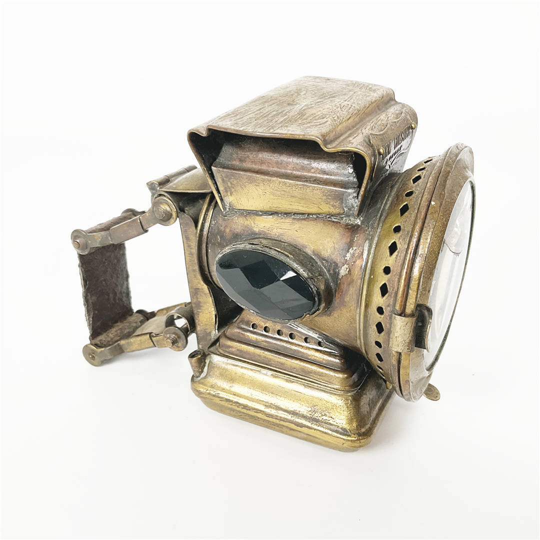 Rare Antique Joseph Lucas "New Coaster" Bicycle Lamp – Vintage English Cycling Collectable