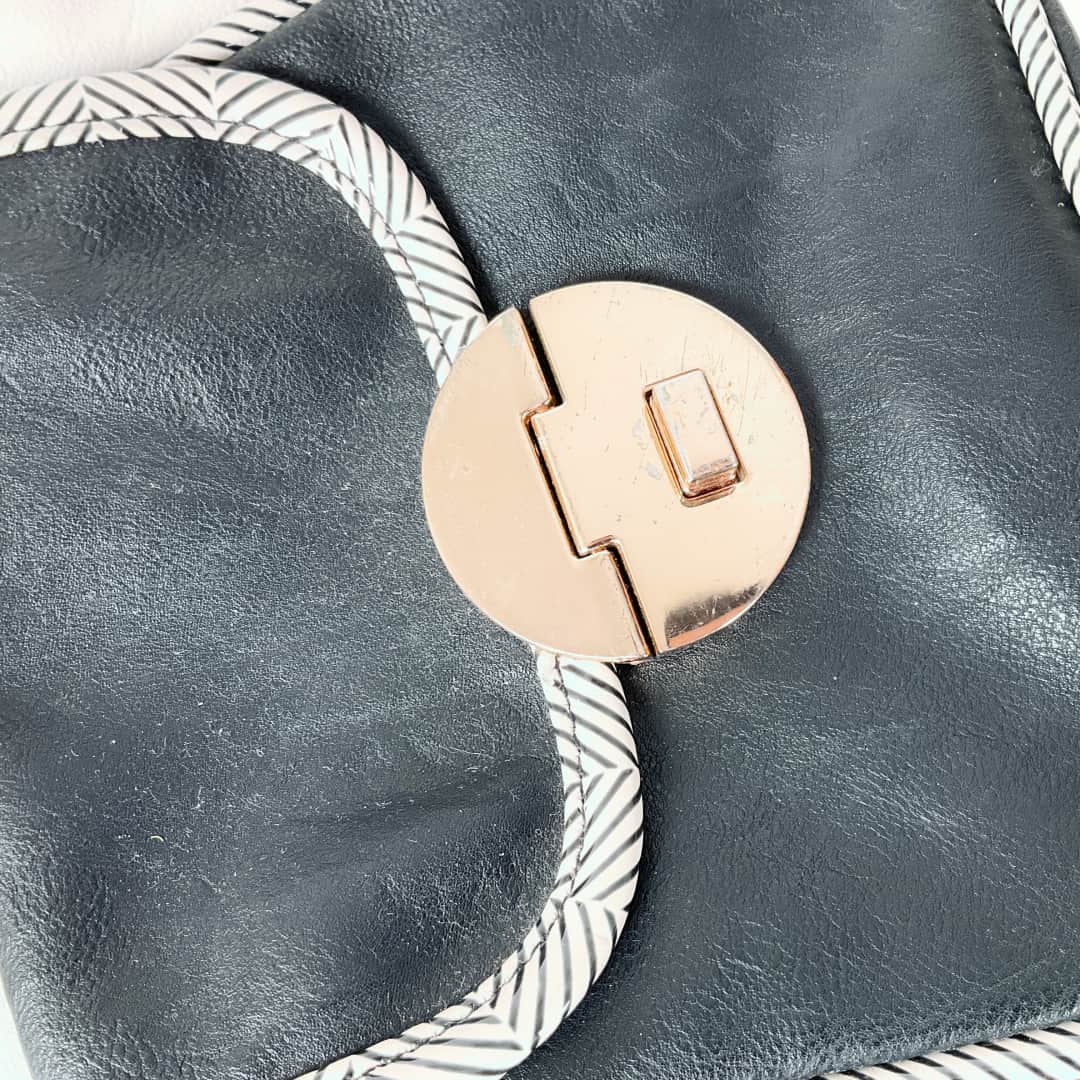 Collette - Pocket and Zip Baby Bag with Gold Hardware