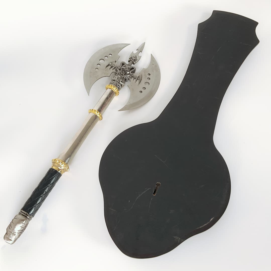 Decorative Fantasy Battle Axe with Box