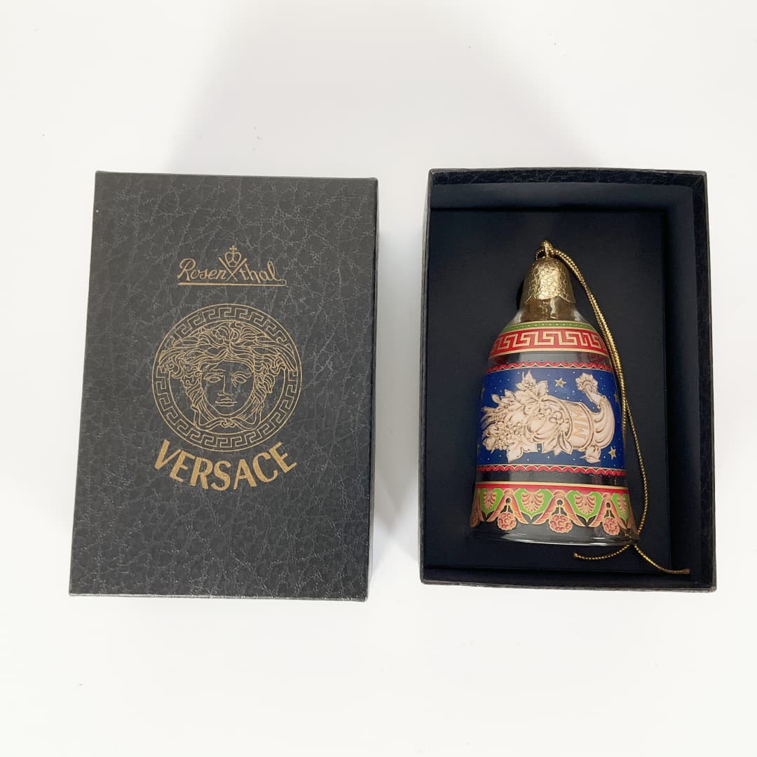 Versace x Rosenthal Crystal Christmas Bell Ornament – 2000s Limited Edition (With Original Box)