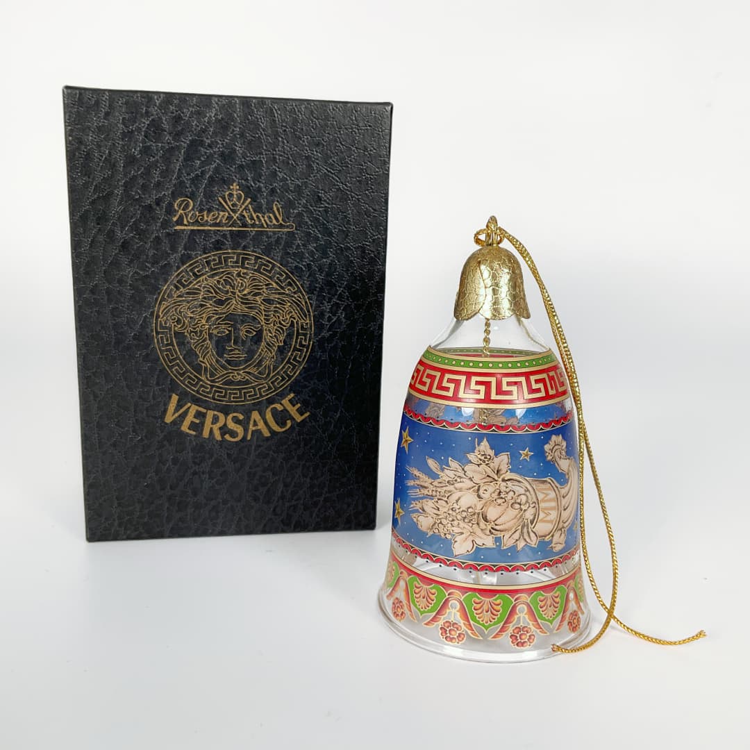 Versace x Rosenthal Crystal Christmas Bell Ornament – 2000s Limited Edition (With Original Box)