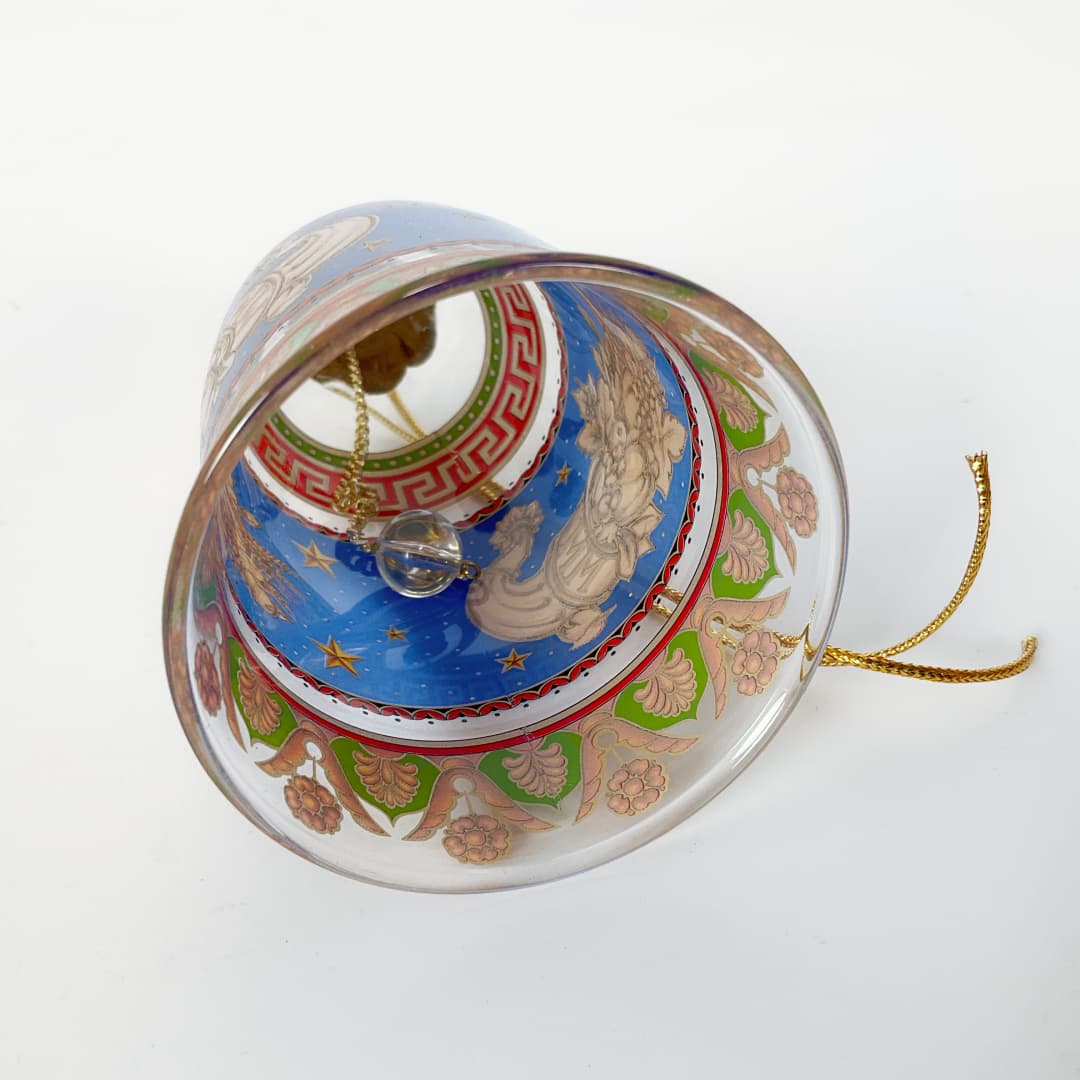 Versace x Rosenthal Crystal Christmas Bell Ornament – 2000s Limited Edition (With Original Box)