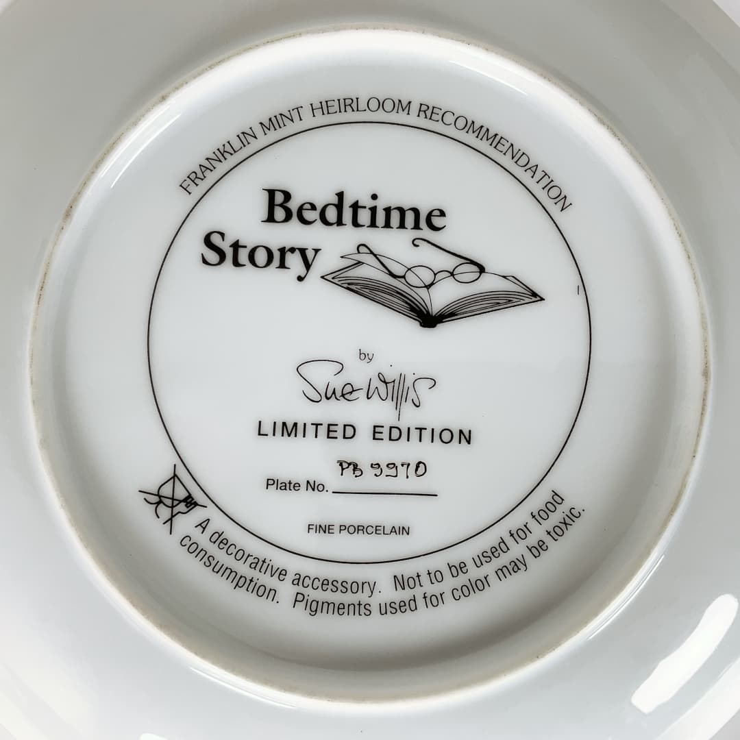 Franklin Mint - “Bedtime Story” Limited Edition Collectors Plate