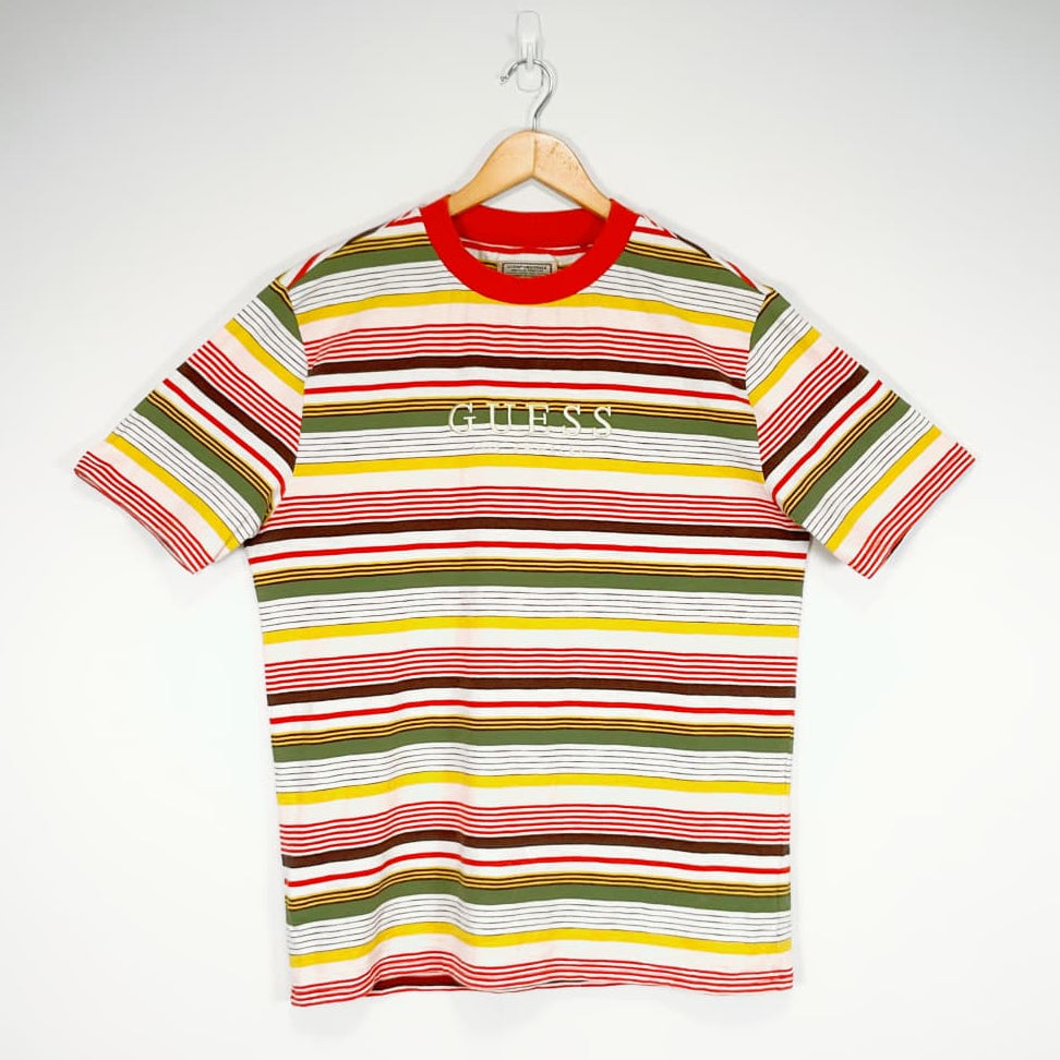 GUESS Multicolour Stripe T-Shirt – Size S