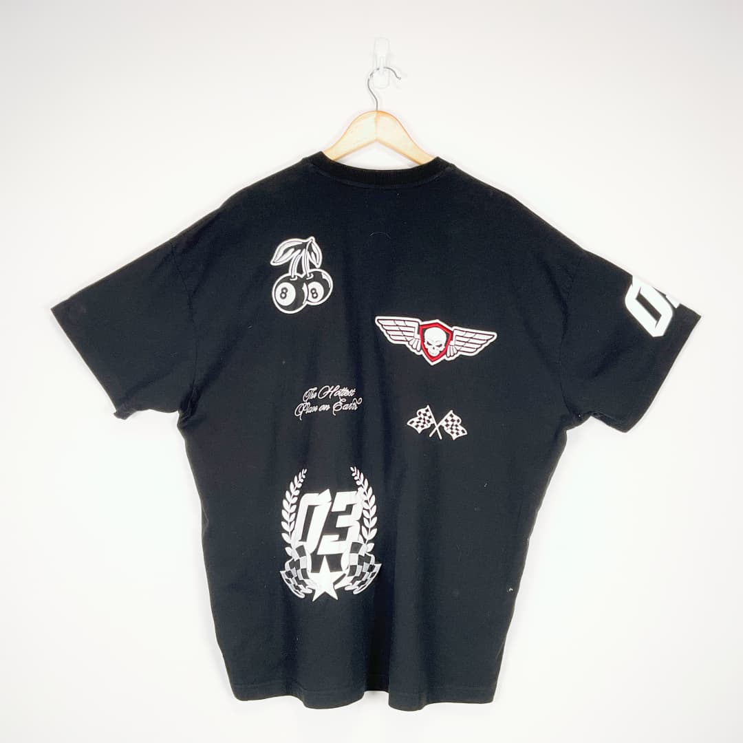 ABSENT Black Graphic T-Shirt – Size S (Oversized Fit)