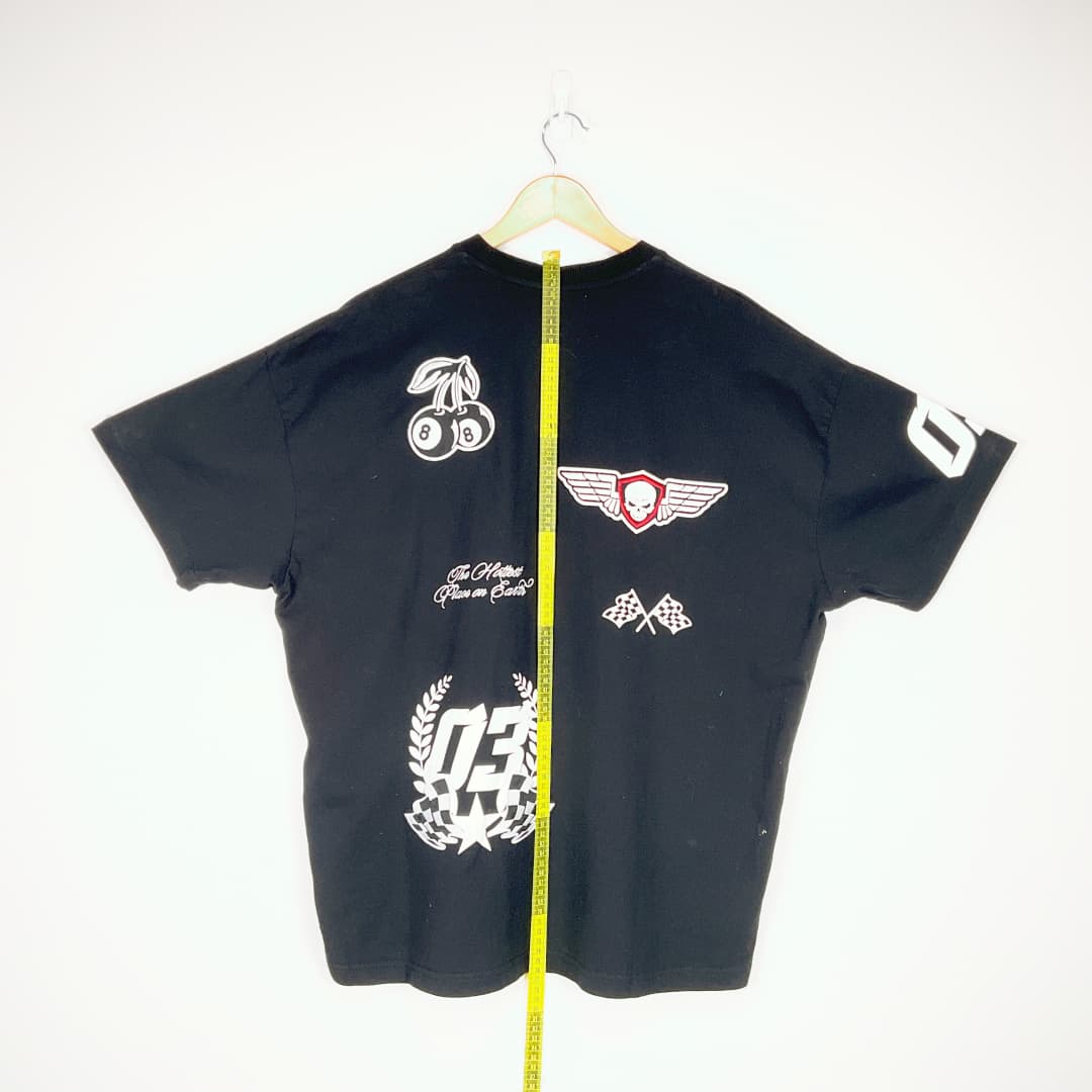 ABSENT Black Graphic T-Shirt – Size S (Oversized Fit)