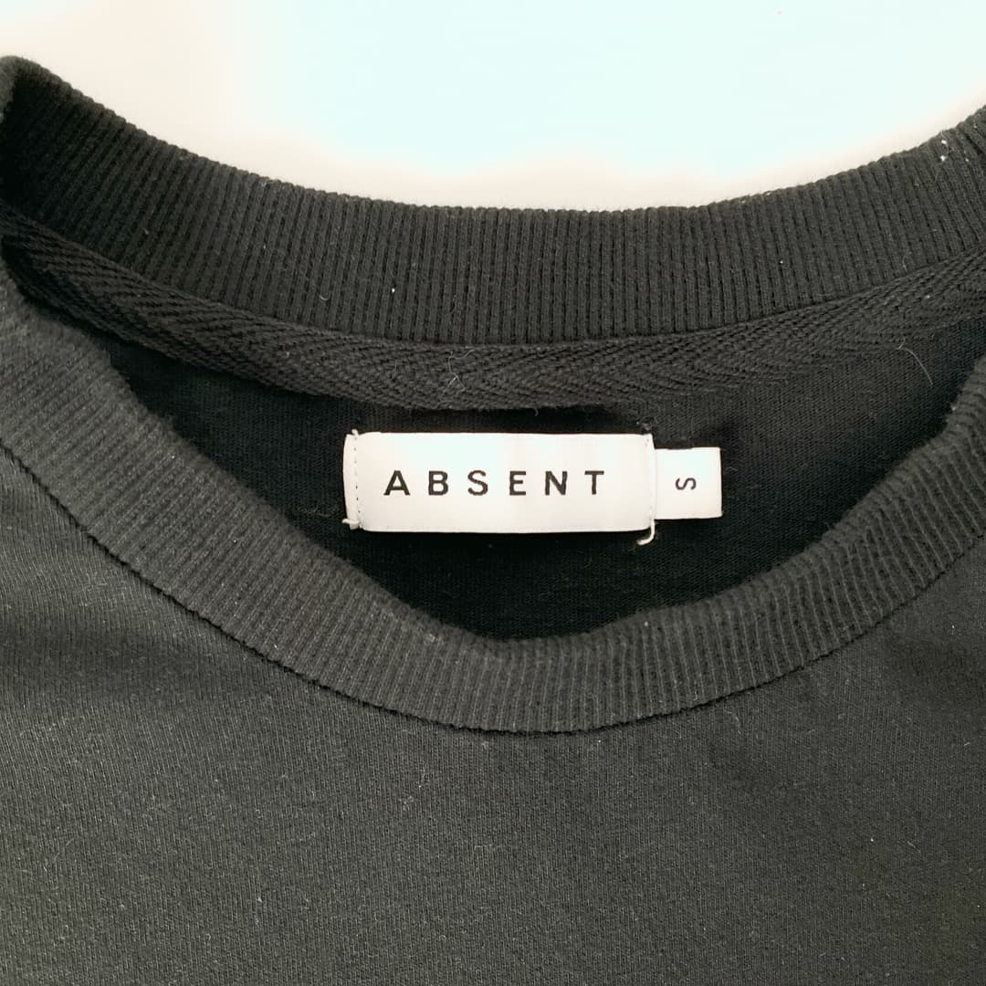 ABSENT Black Graphic T-Shirt – Size S (Oversized Fit)