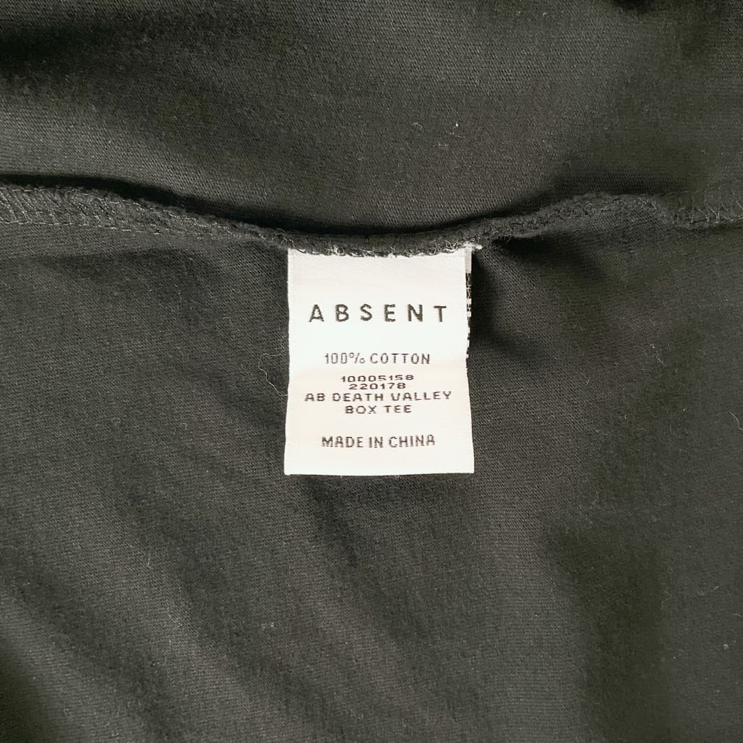 ABSENT Black Graphic T-Shirt – Size S (Oversized Fit)