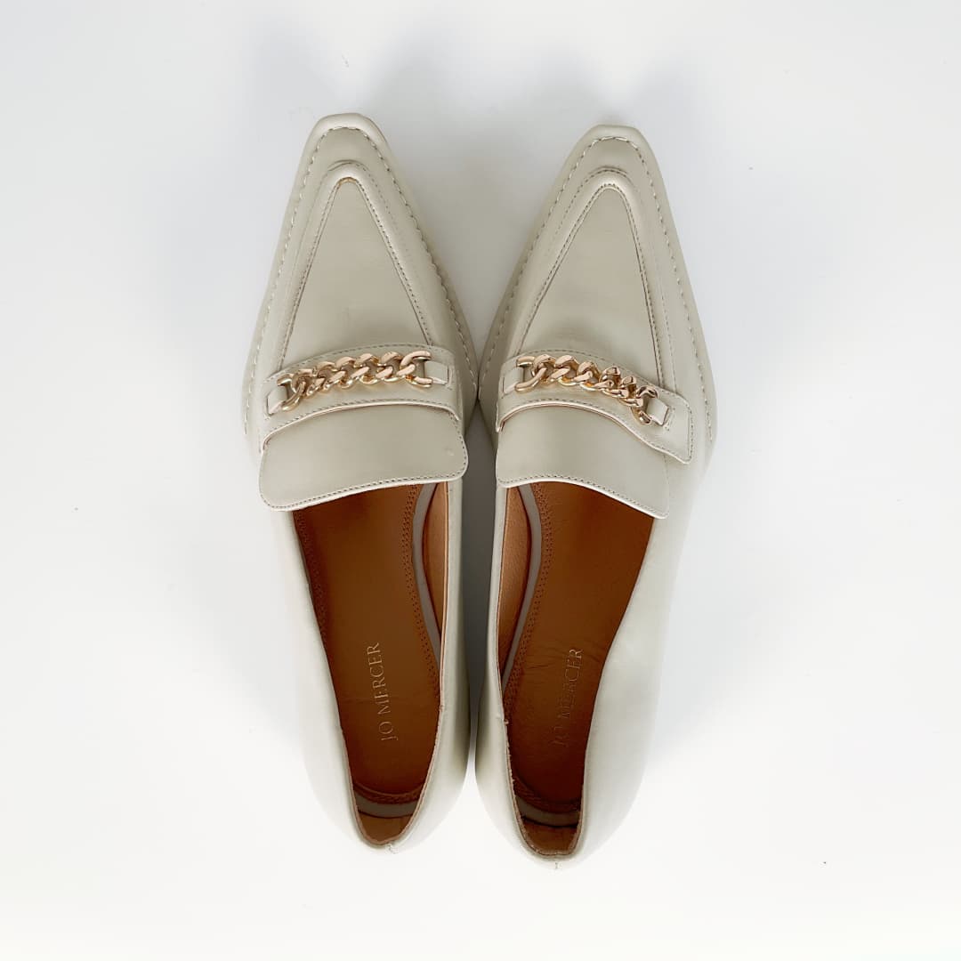 Jo Mercer - Pointed Loafers with Gold-Tone Hardware