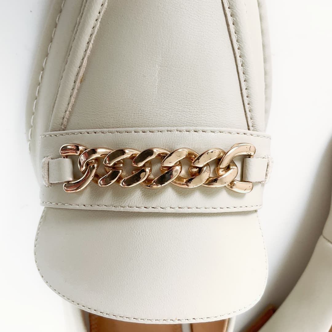 Jo Mercer - Pointed Loafers with Gold-Tone Hardware