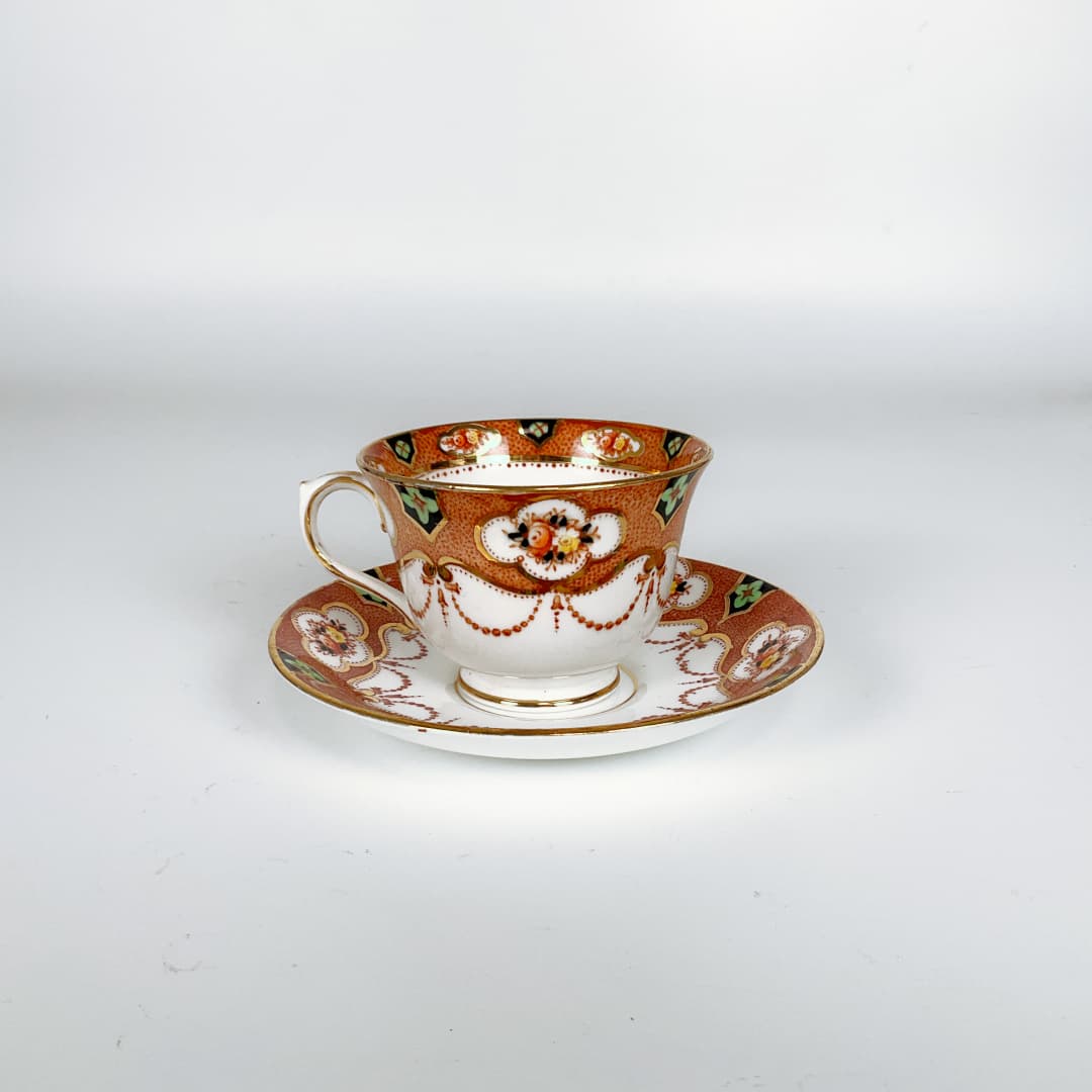 Royal Albert Crown China - Imari Style Tea Cup and Saucer Set