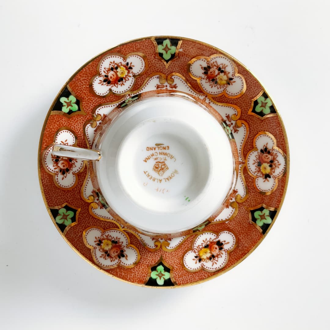 Royal Albert Crown China - Imari Style Tea Cup and Saucer Set