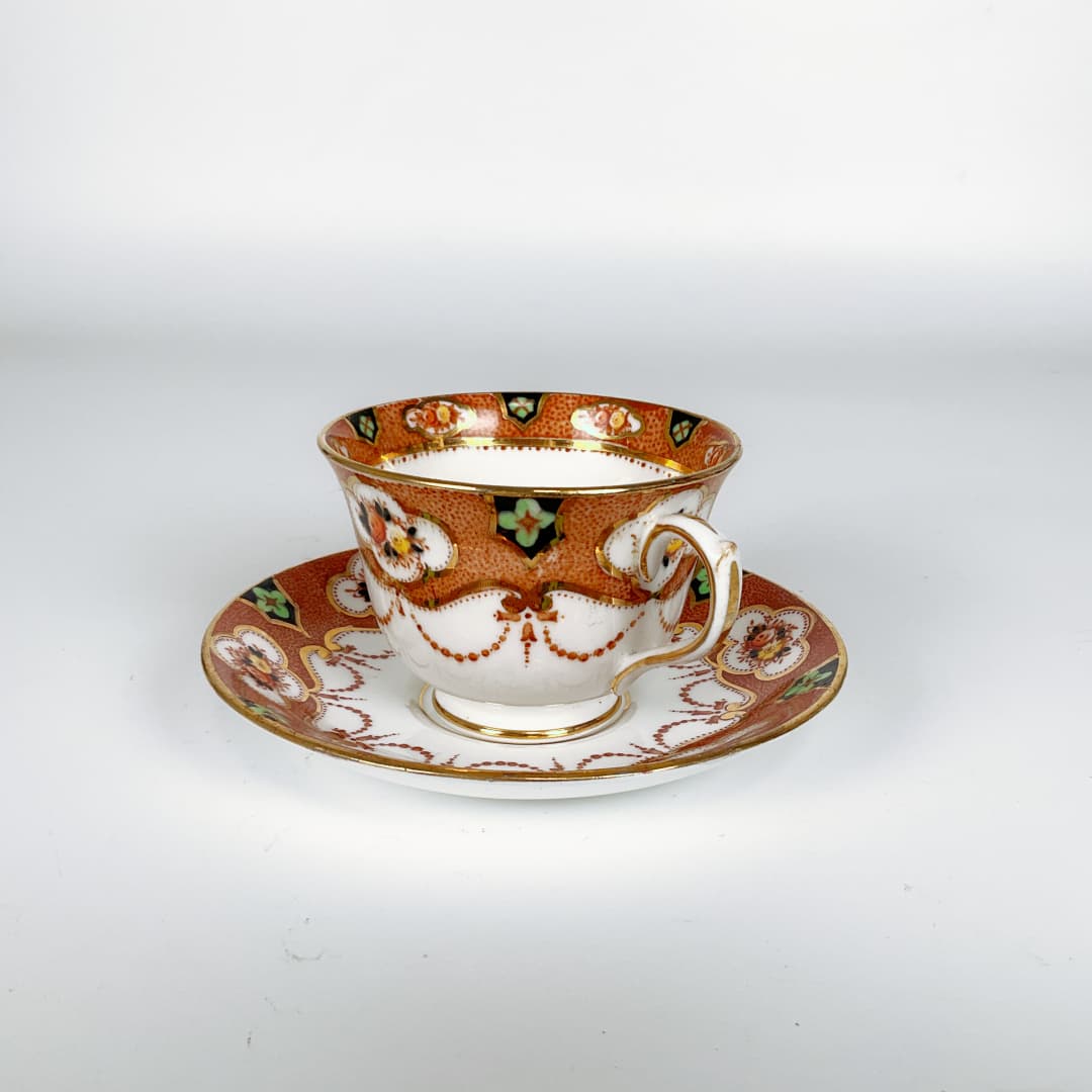 Royal Albert Crown China - Imari Style Tea Cup and Saucer Set