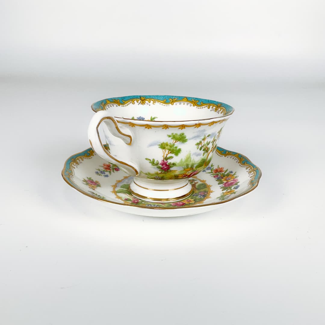Royal Albert Bone China - Chelsea Bird Tea Cup and Saucers Trio Set