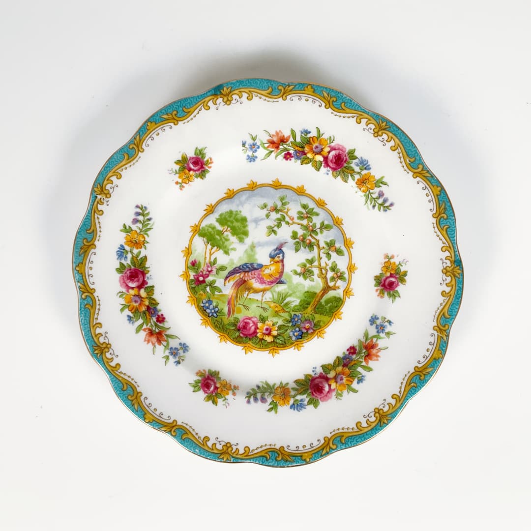 Royal Albert Bone China - Chelsea Bird Tea Cup and Saucers Trio Set