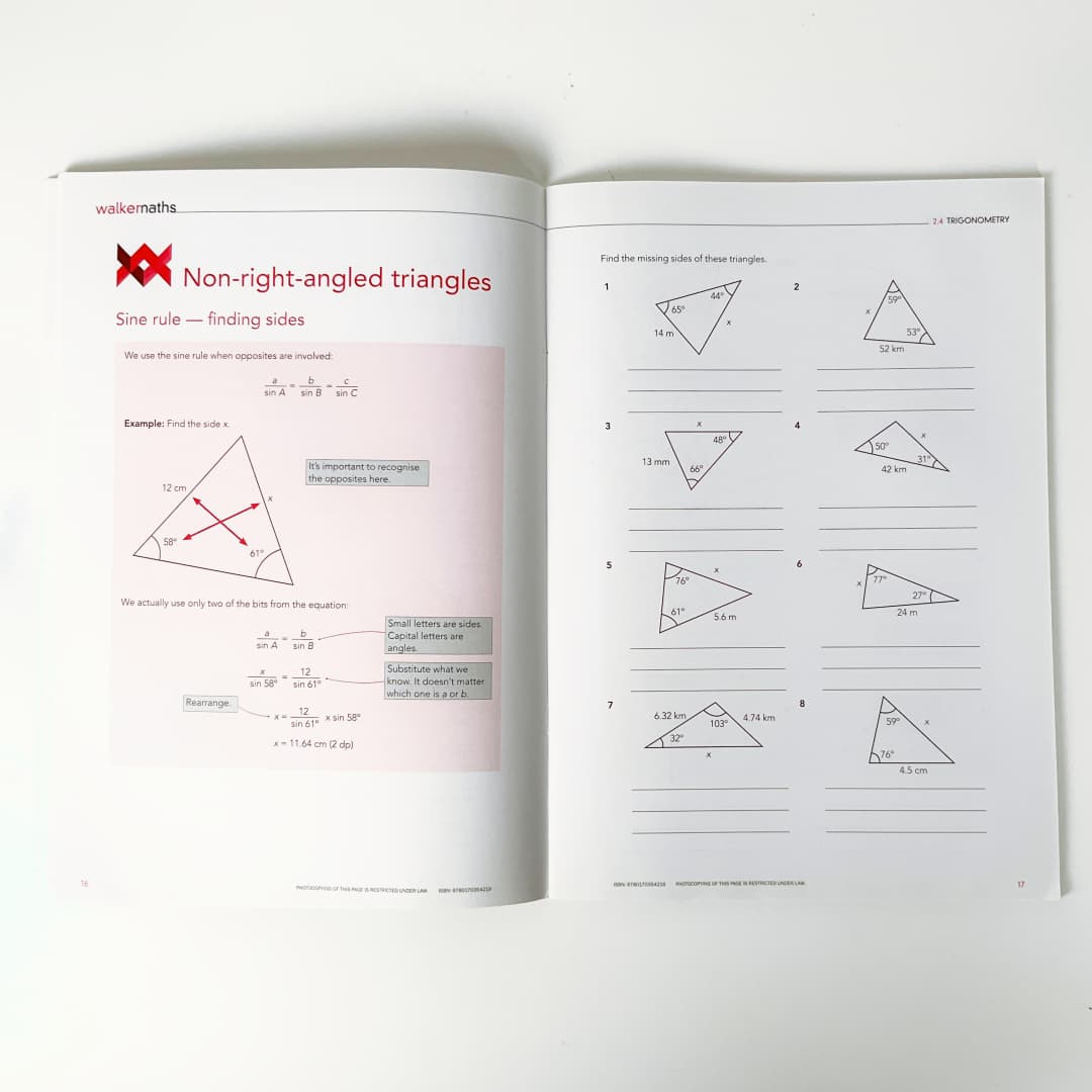 WALKERMATHS - Mathematics Study Set (3 Books Bundle)