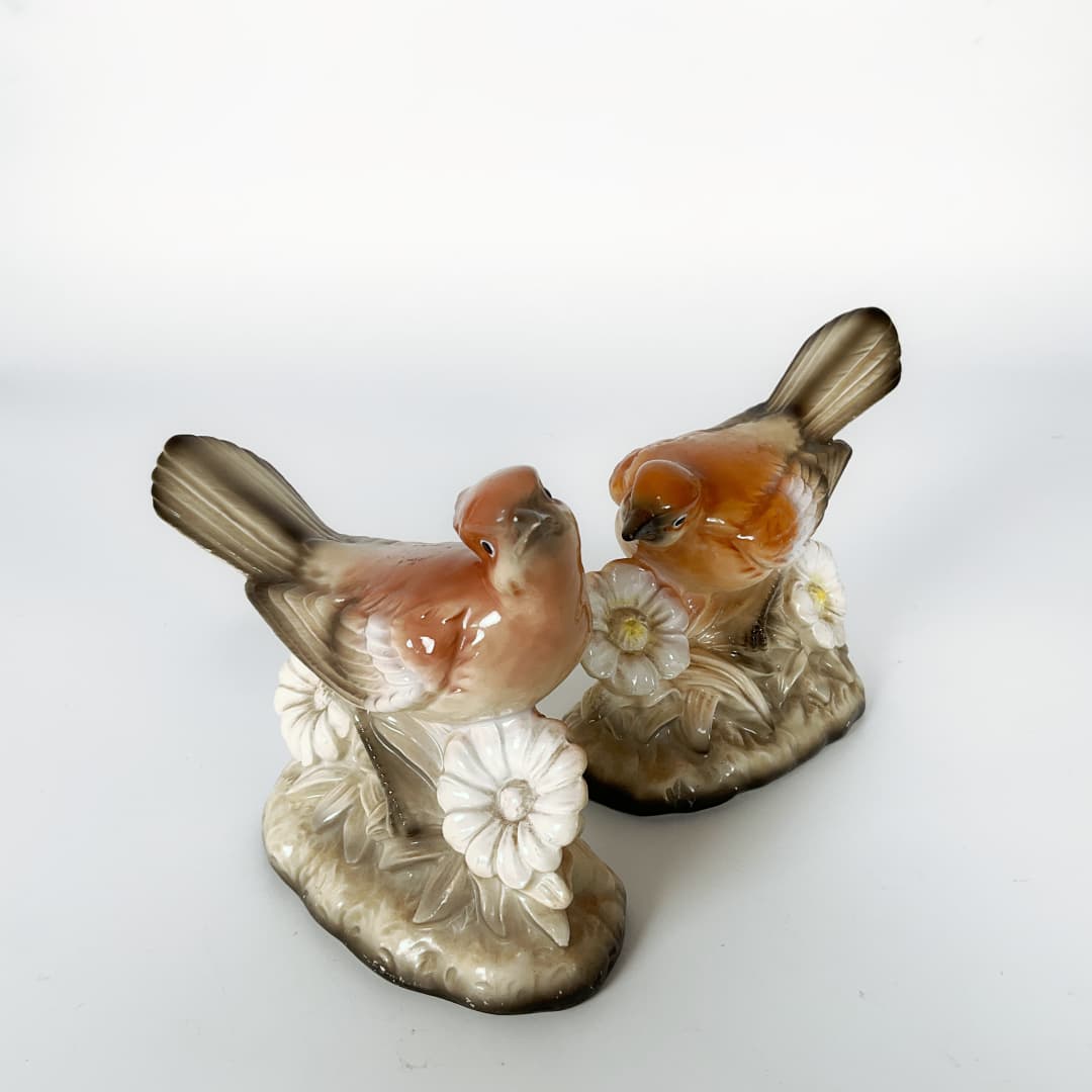 Porcelain Bird Figurines - Set of 2