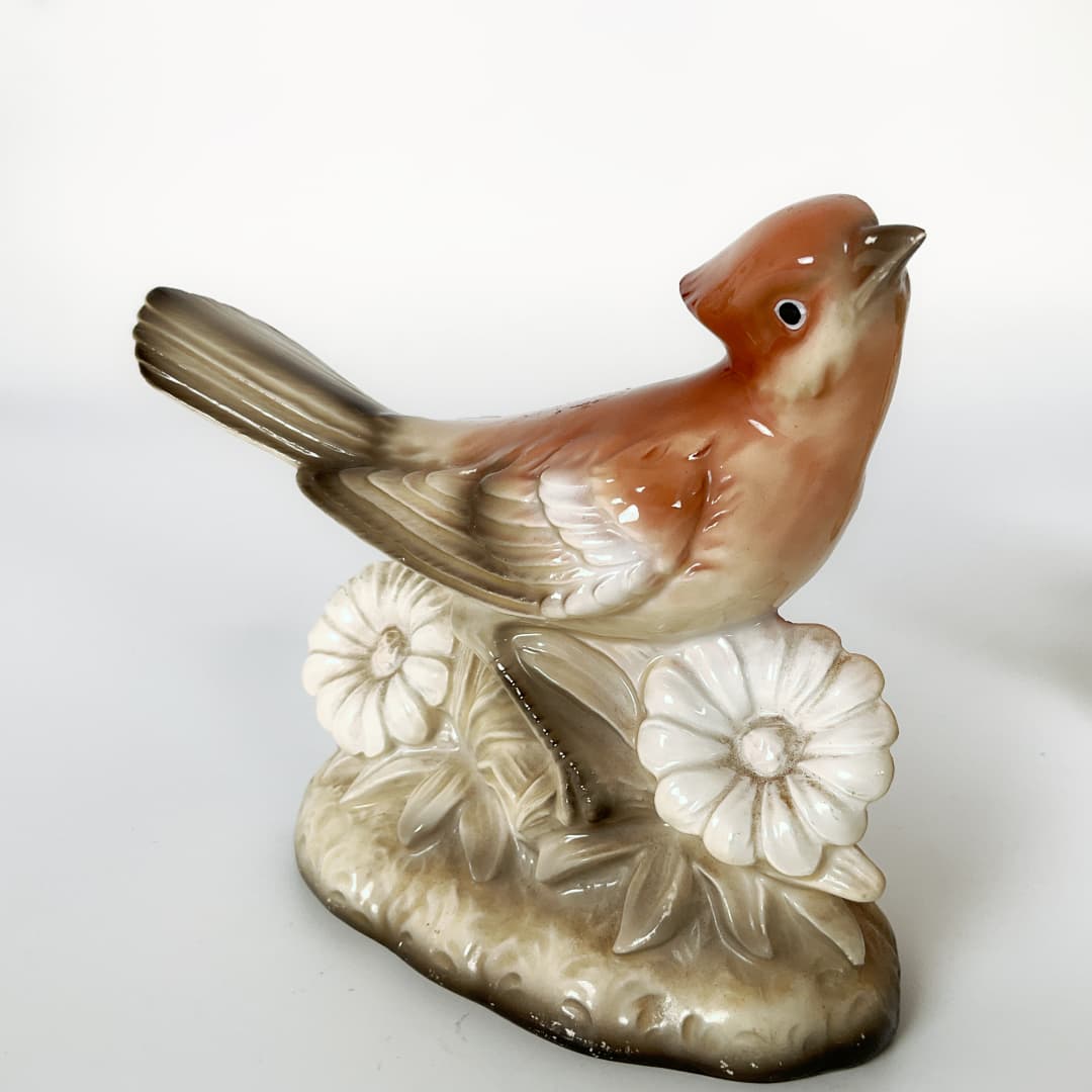 Porcelain Bird Figurines - Set of 2