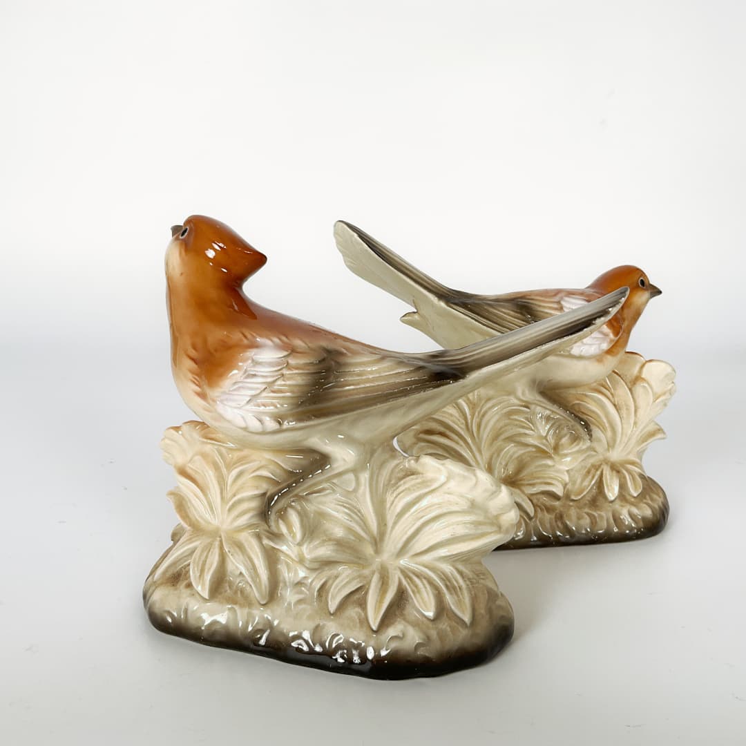Porcelain Bird Figurines - Set of 2