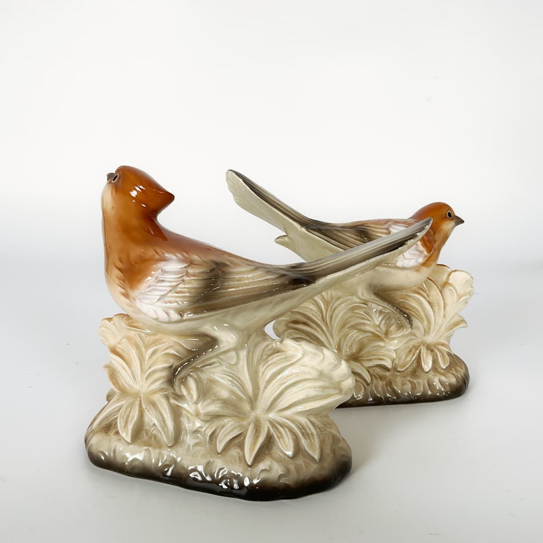 Porcelain Bird Figurines - Set of 2