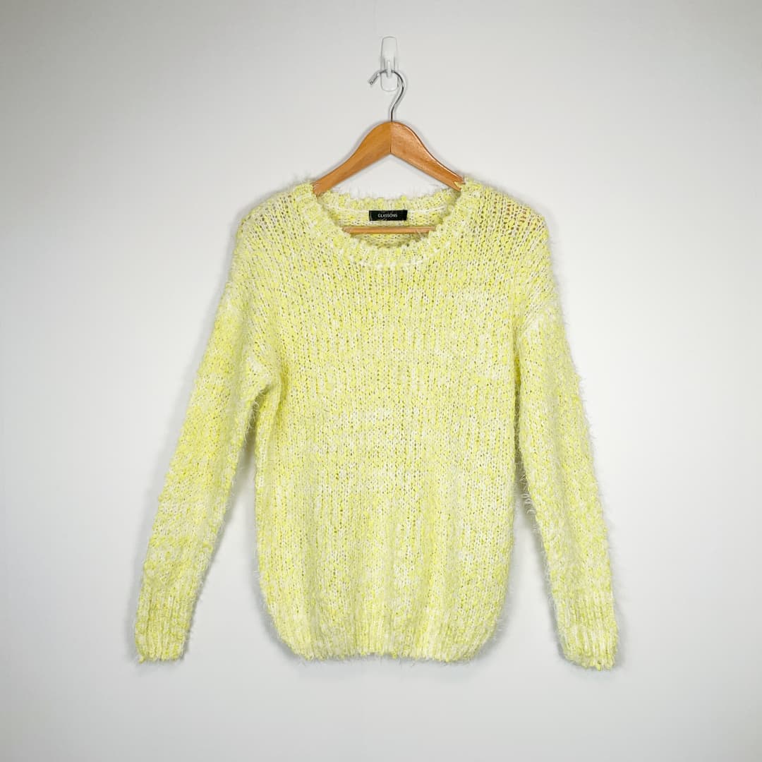 GLASSONS - Yellow Fluffy Knit Jumper