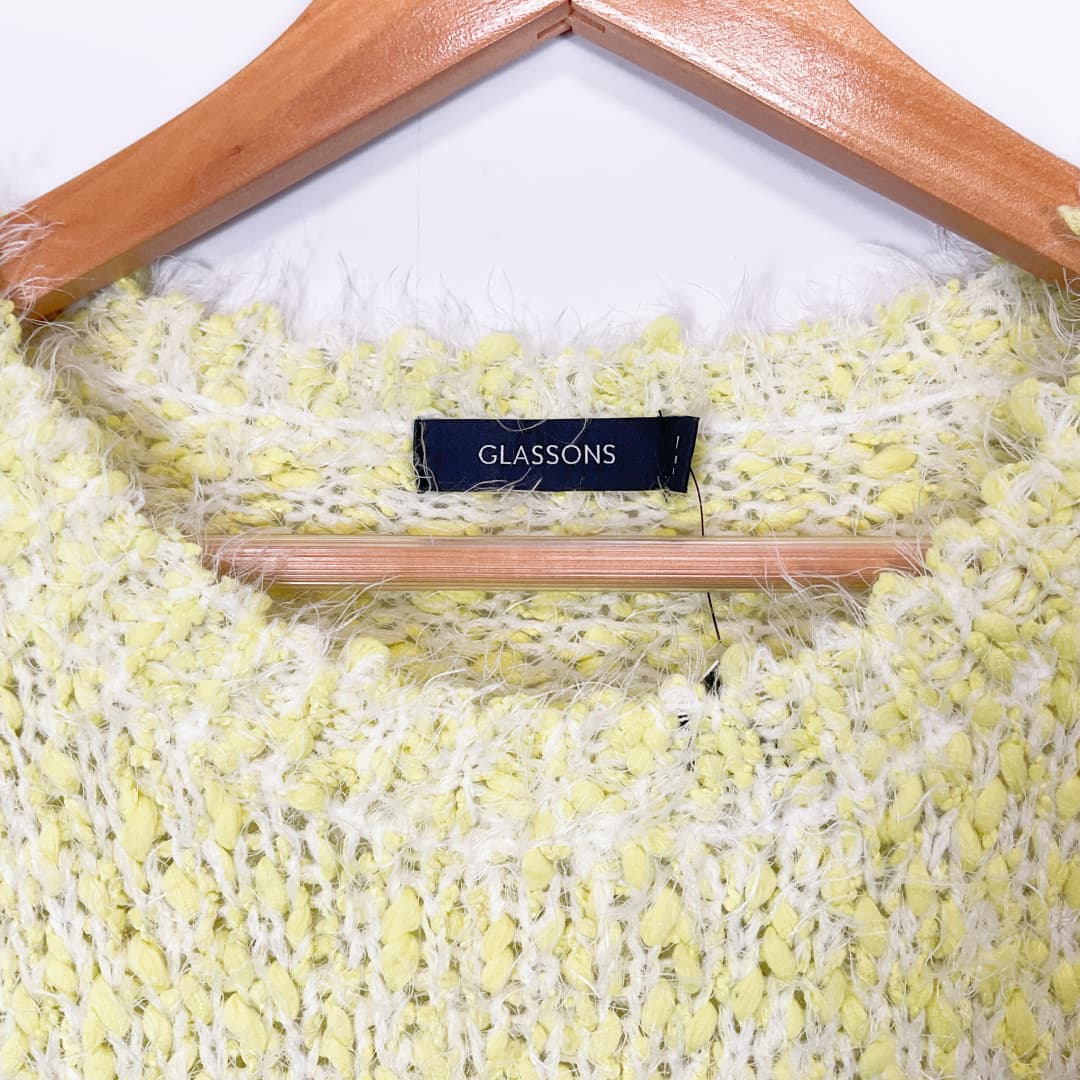 GLASSONS - Yellow Fluffy Knit Jumper