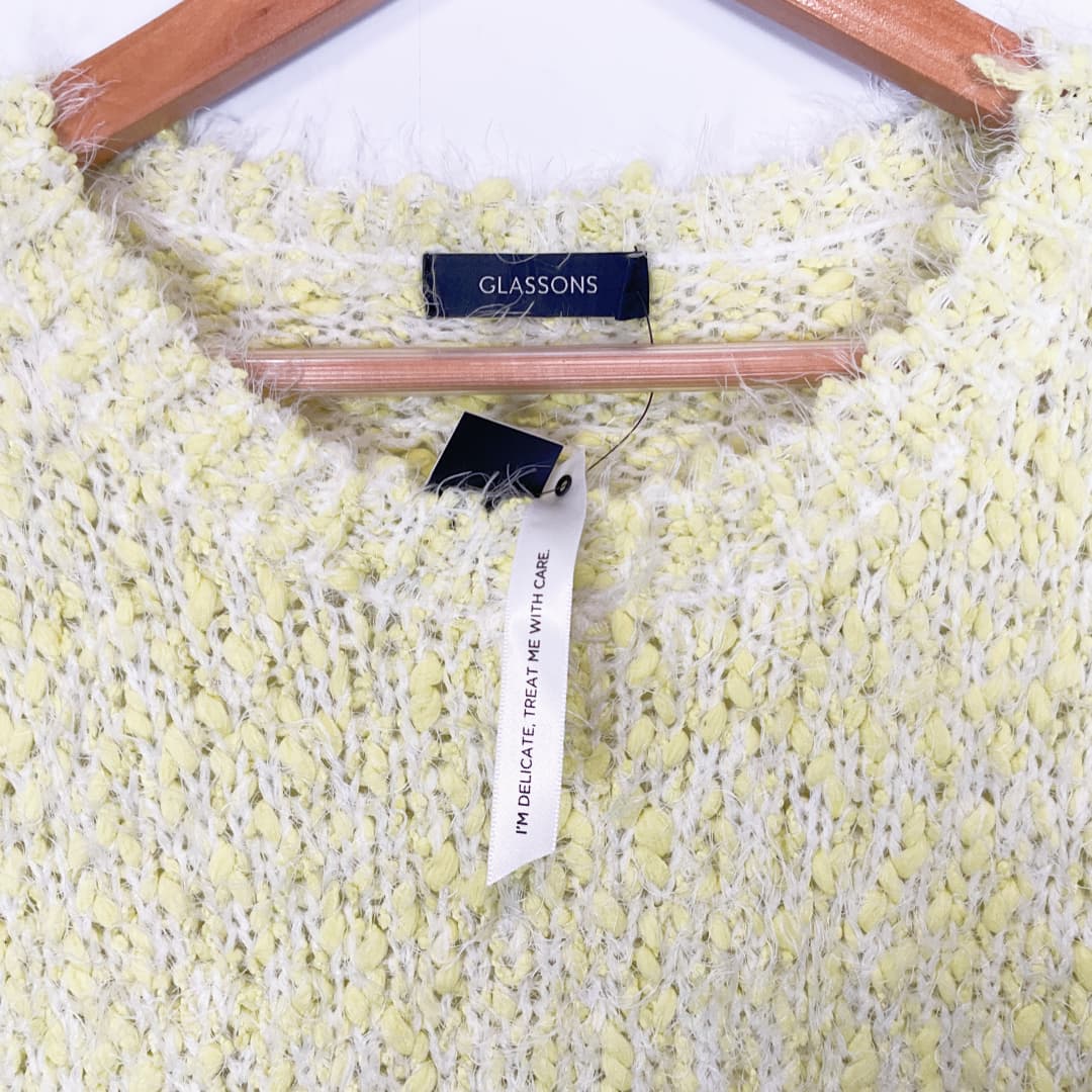 GLASSONS - Yellow Fluffy Knit Jumper