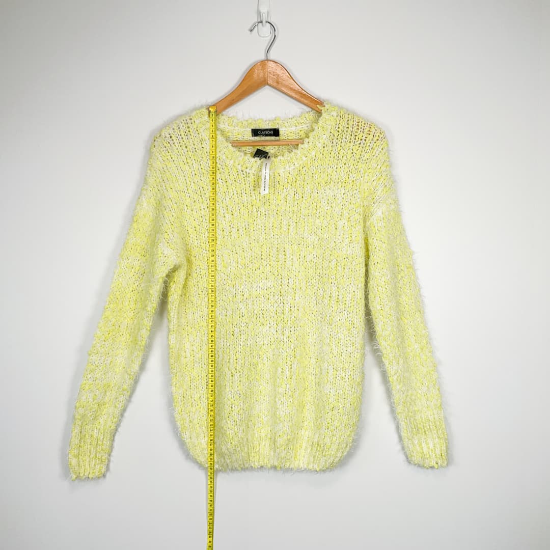 GLASSONS - Yellow Fluffy Knit Jumper