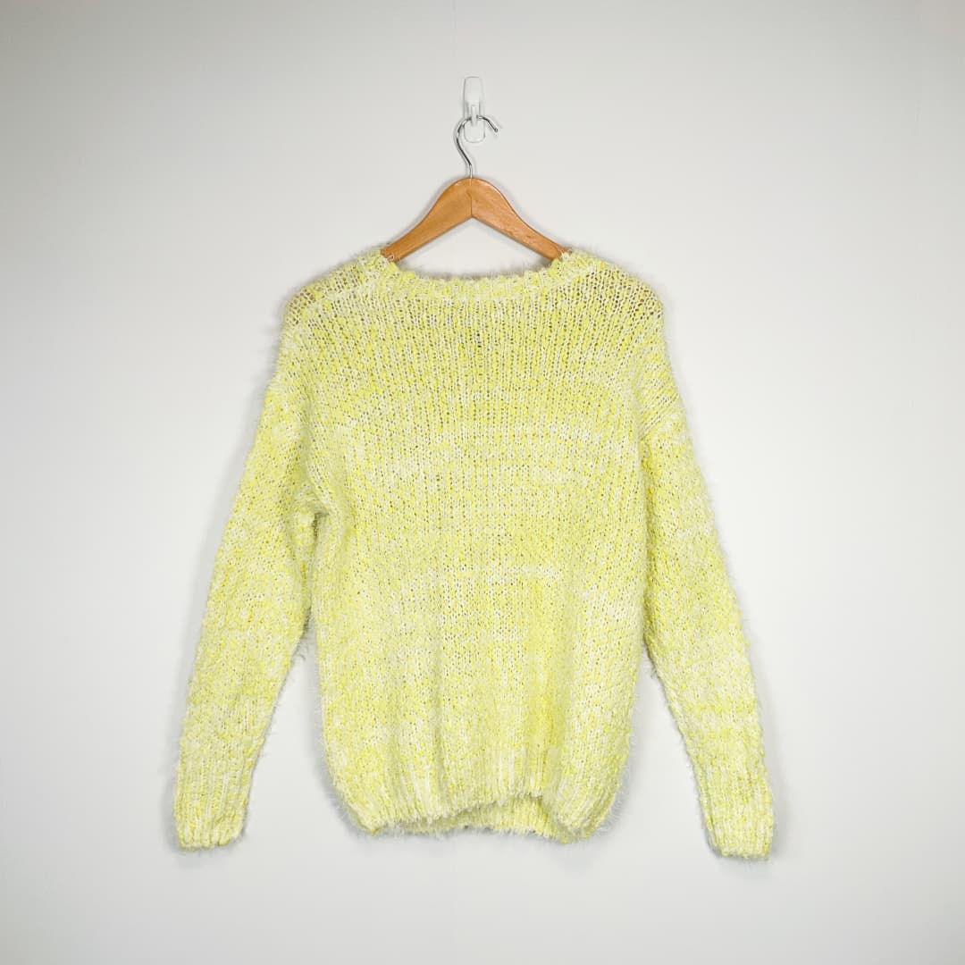 GLASSONS - Yellow Fluffy Knit Jumper