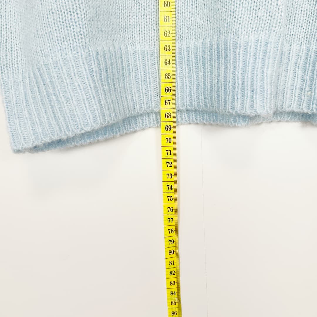 GLASSONS - Blue Mock Neck Knit Jumper
