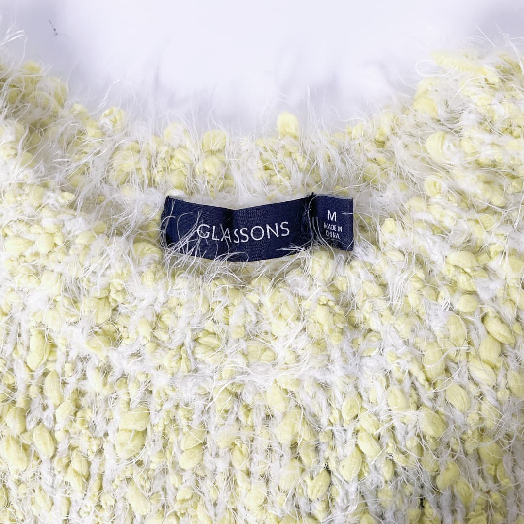 GLASSONS - Yellow Fluffy Knit Jumper