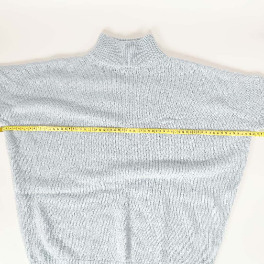 GLASSONS - Blue Mock Neck Knit Jumper
