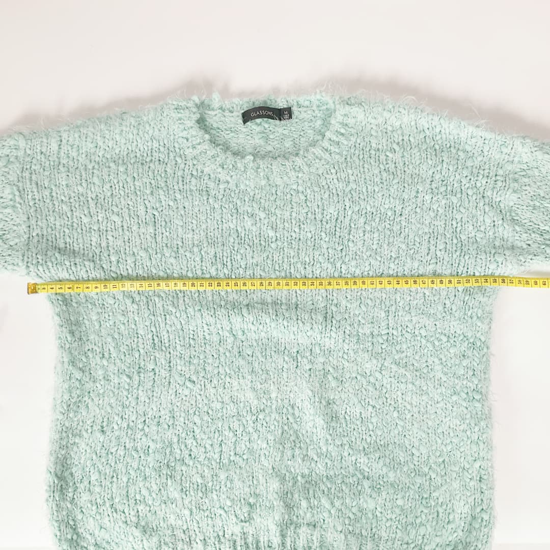GLASSONS - Mint Fluffy Knit Jumper