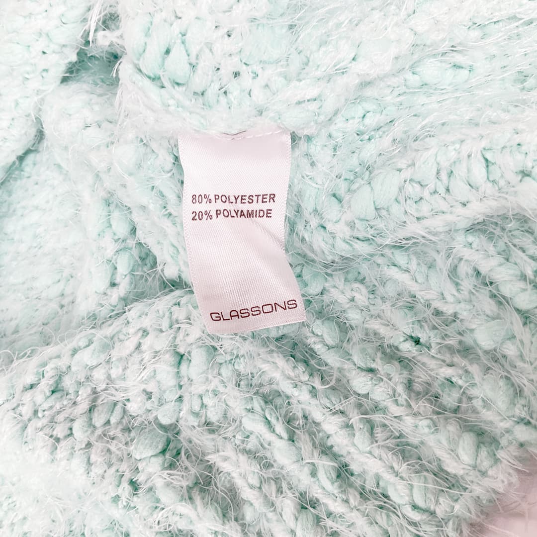 GLASSONS - Mint Fluffy Knit Jumper