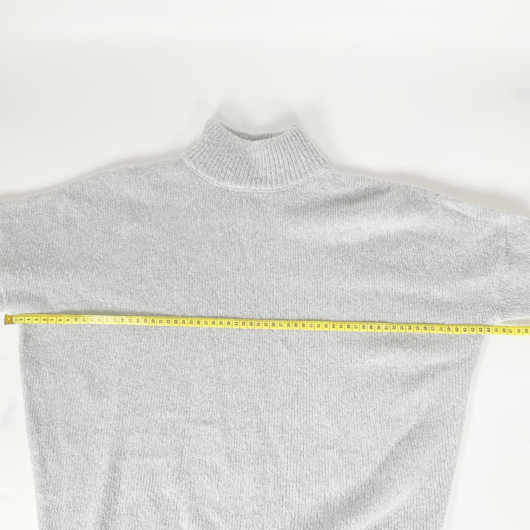 GLASSONS - Grey Mock Neck Knit Jumper