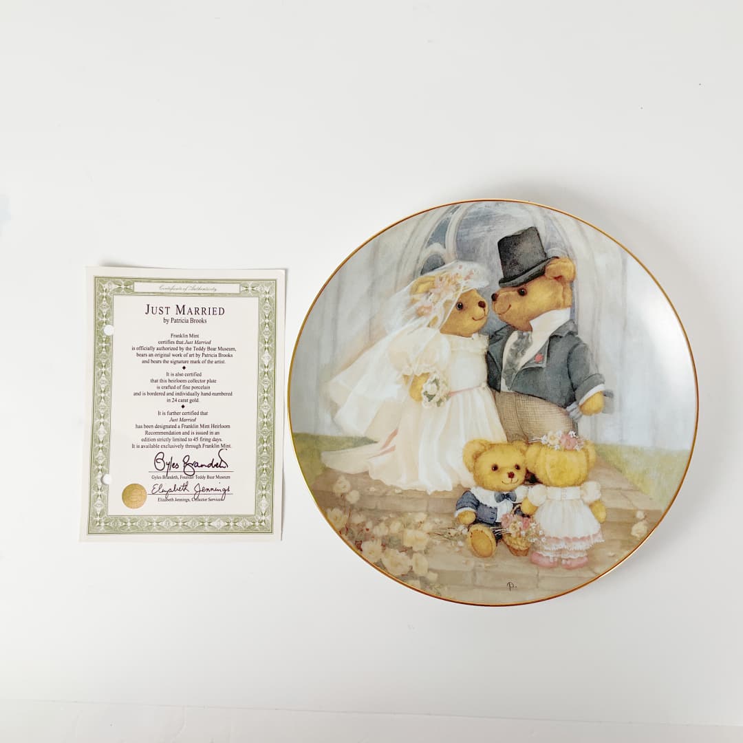 Franklin Mint - “Just Married” Limited Edition Collectors Plate