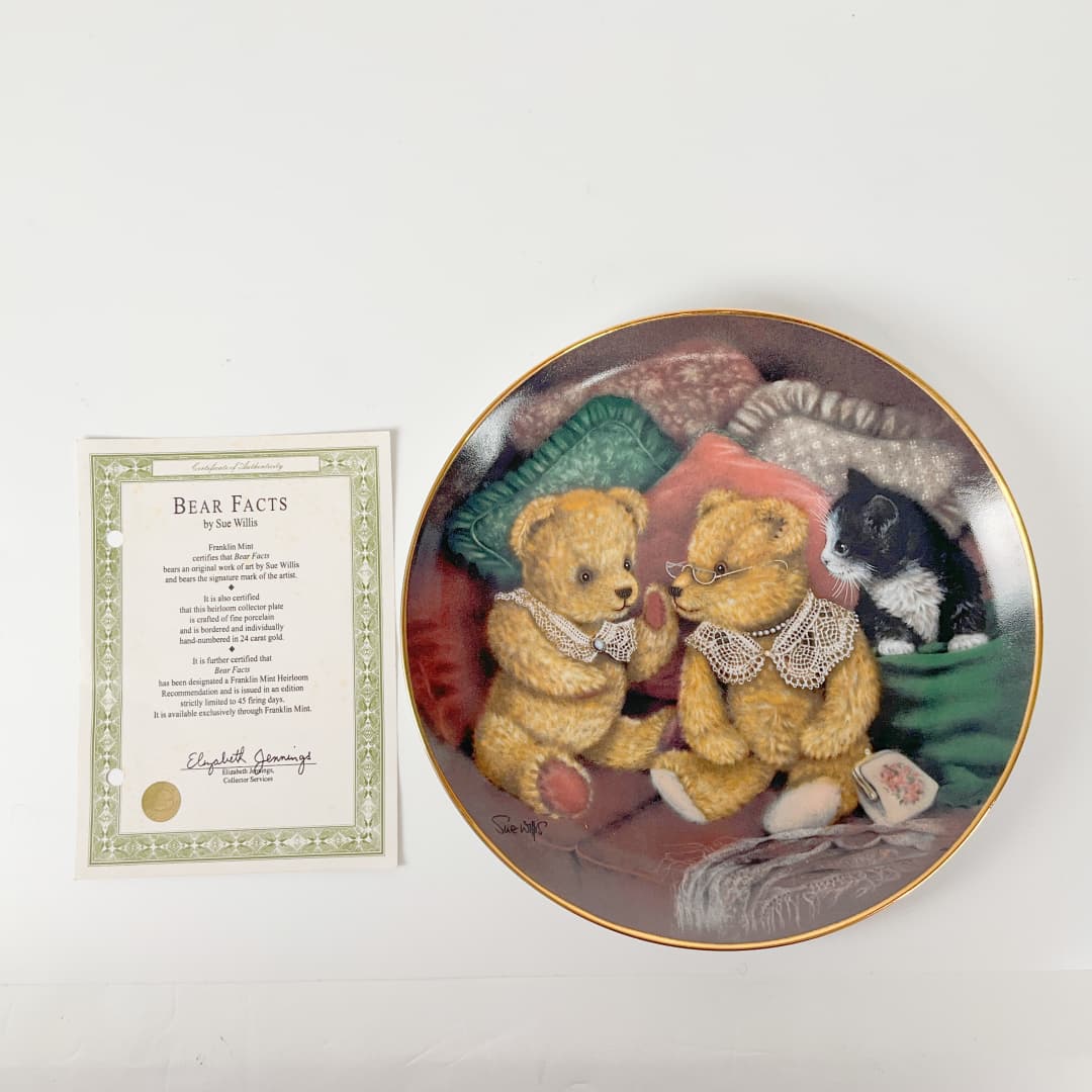 Franklin Mint - “Bear Facts” Limited Edition Collectors Plate