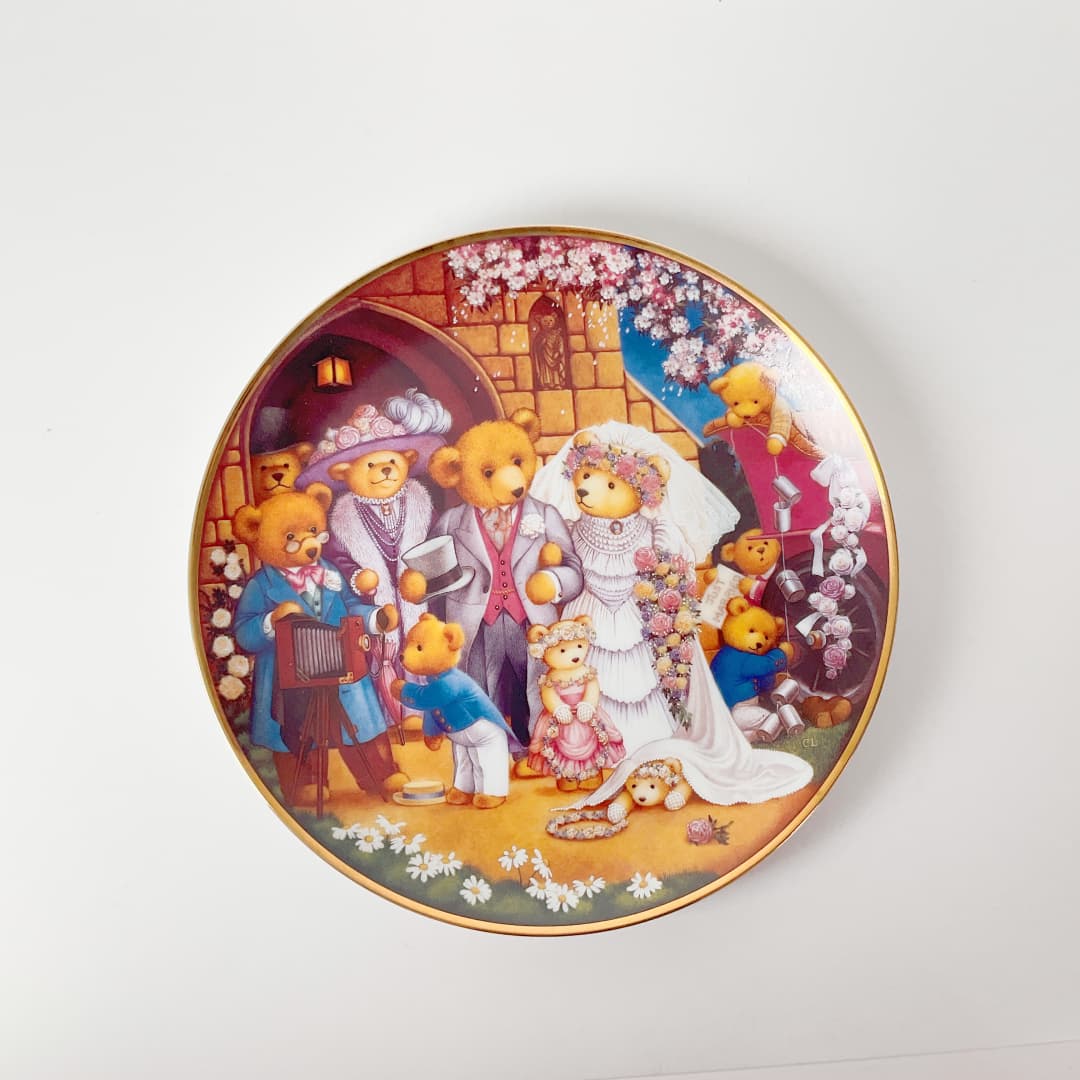 Franklin Mint - “Teddy Bear Wedding” Limited Edition Collectors Plate
