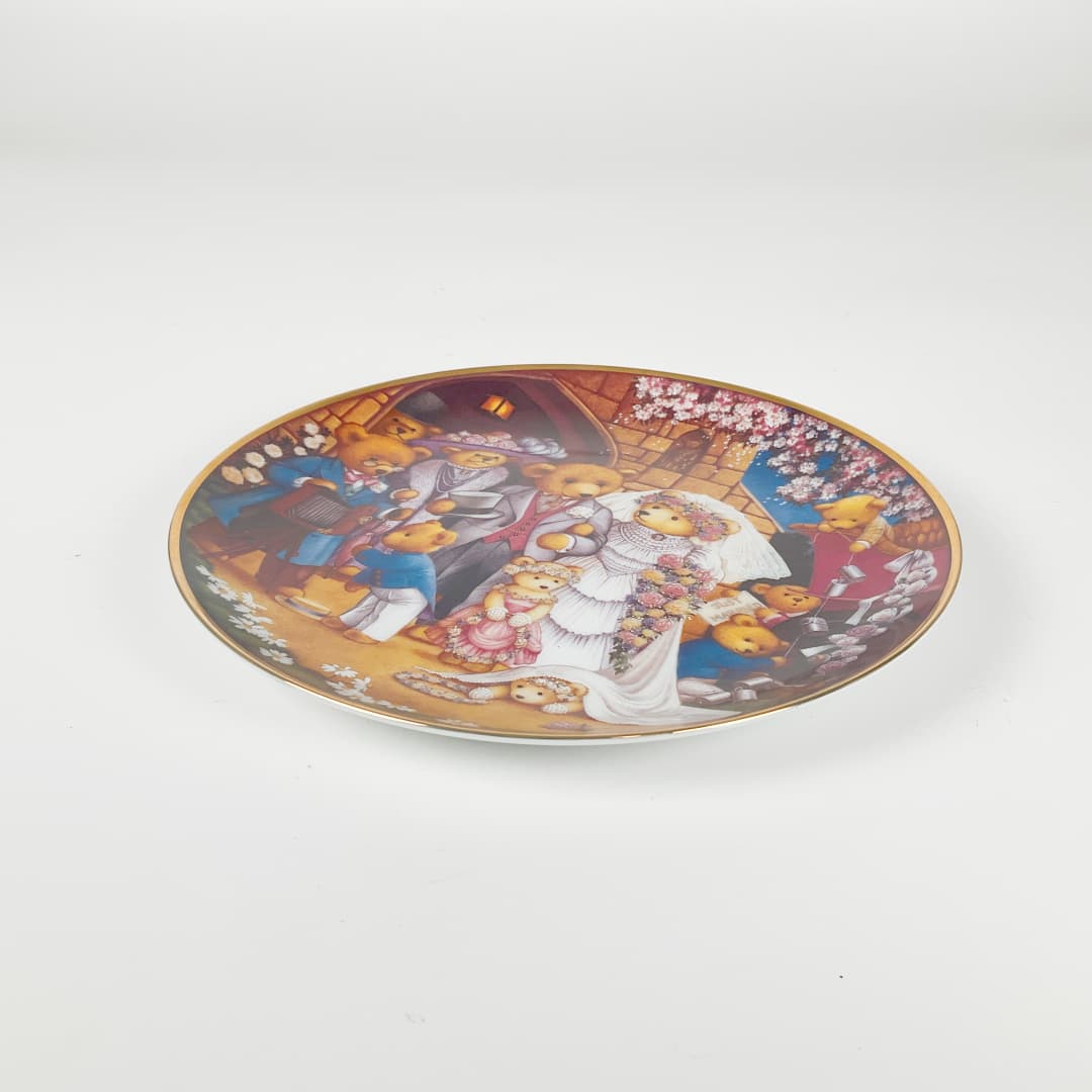 Franklin Mint - “Teddy Bear Wedding” Limited Edition Collectors Plate