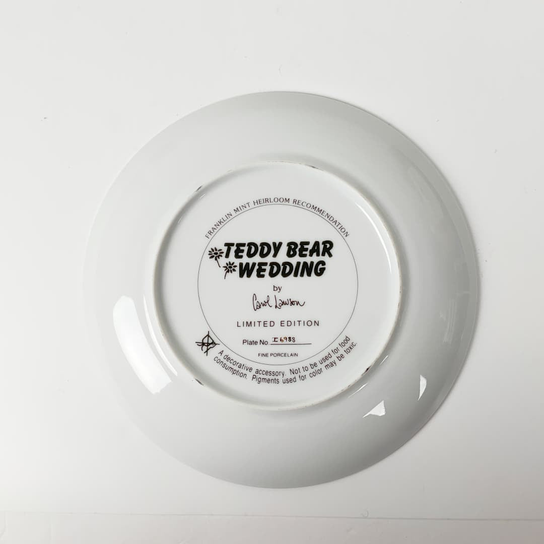 Franklin Mint - “Teddy Bear Wedding” Limited Edition Collectors Plate