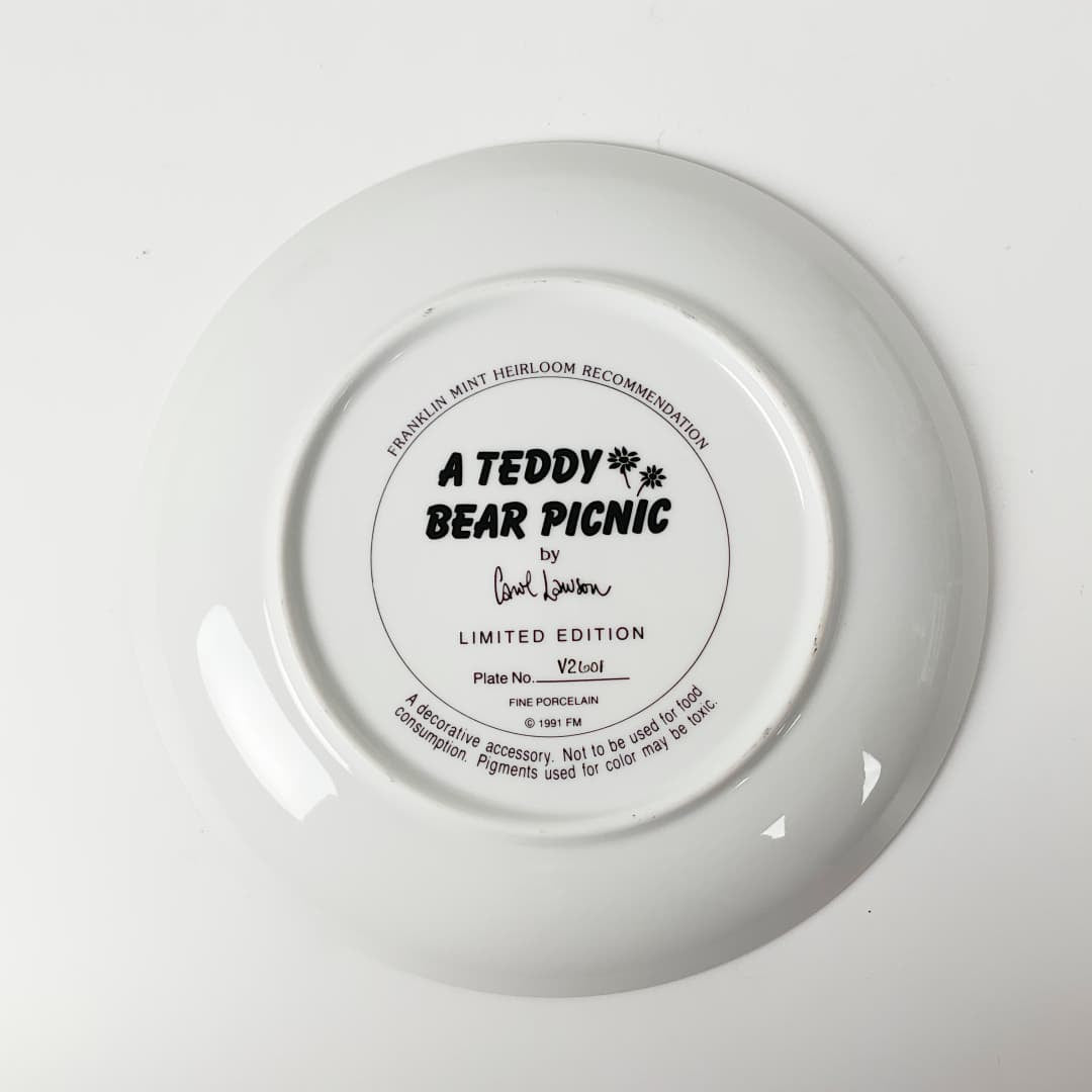 Franklin Mint - “A Teddy Bear Picnic” Limited Edition Collectors Plate