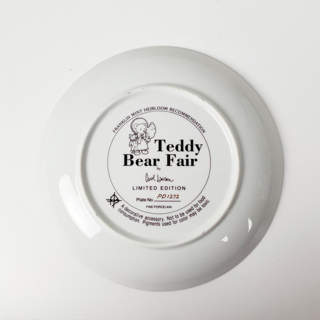 Franklin Mint - “Teddy Bear Fair” Limited Edition Collectors Plate