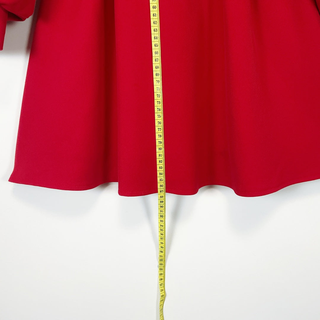 HANYULIN Red Long Sleeve Mini Dress