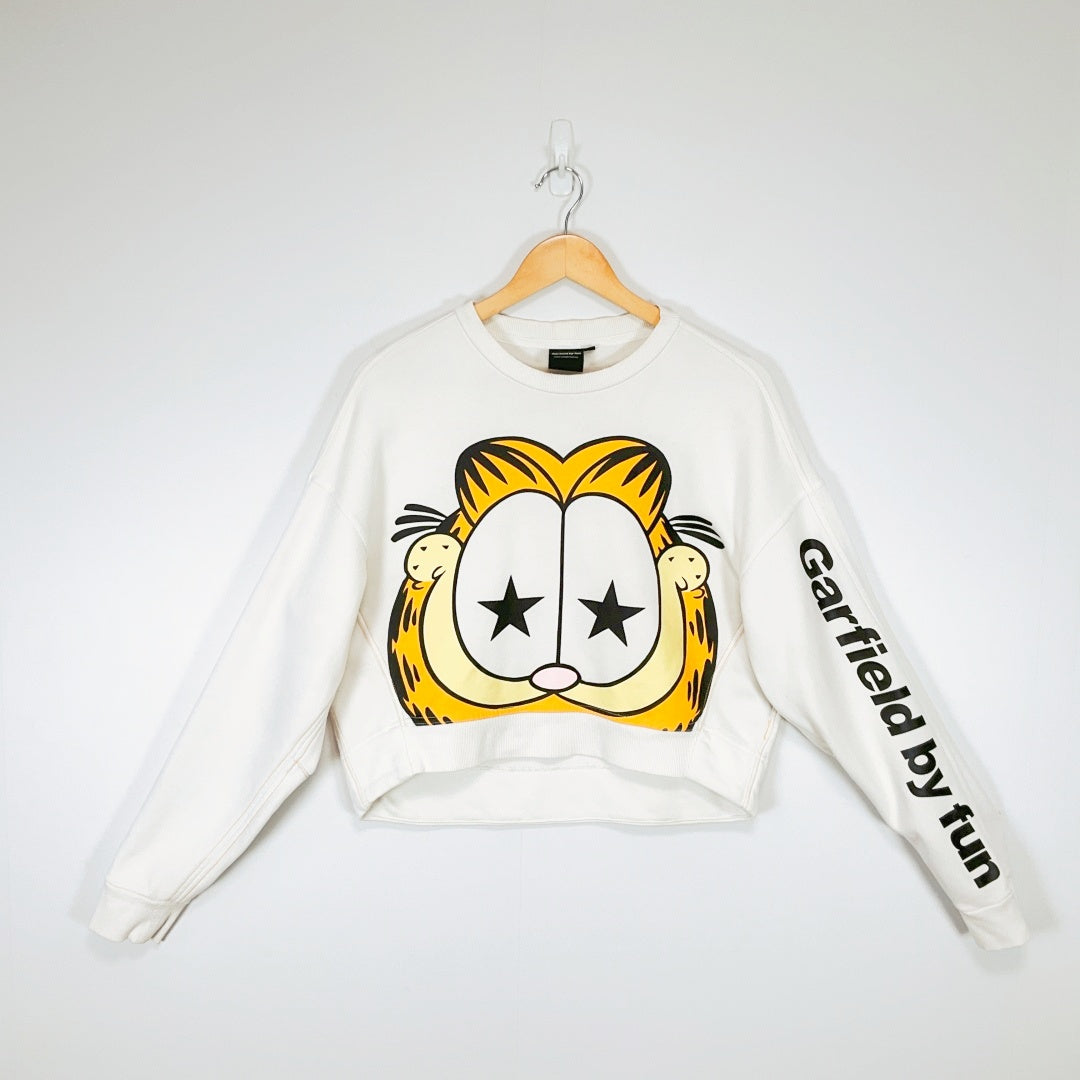 Garfield by fun Graphic Cropped Sweatshirt
