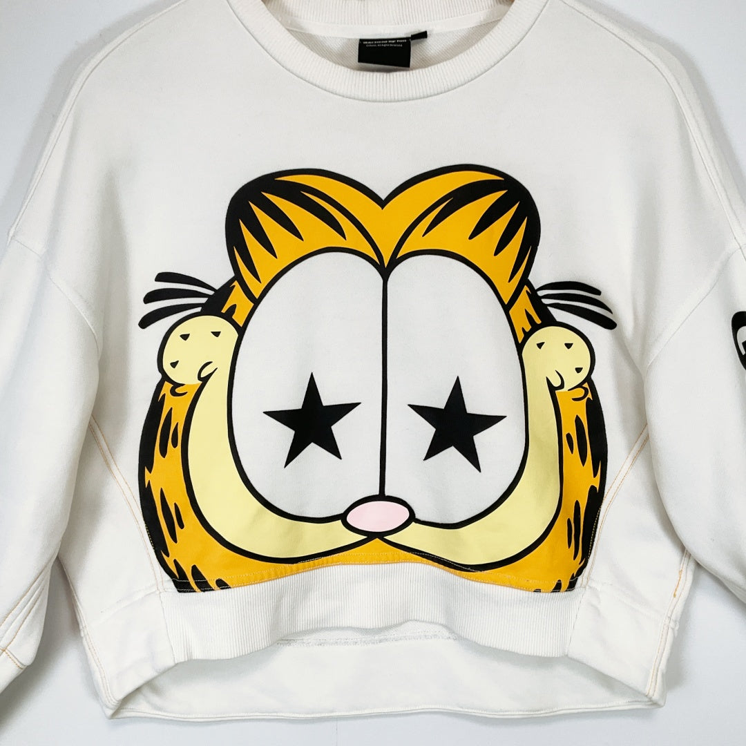 Garfield by fun Graphic Cropped Sweatshirt
