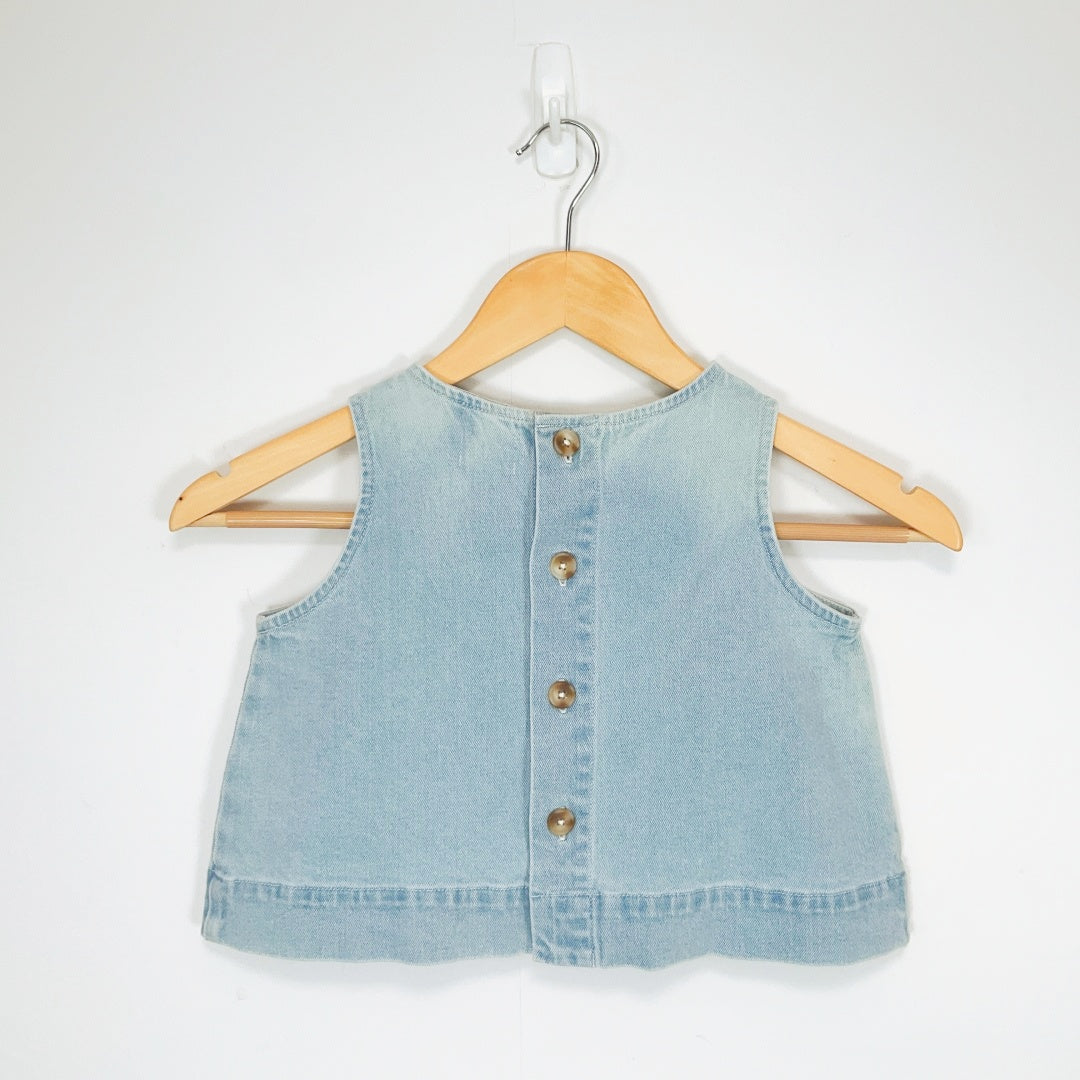 Seed Kids Light Wash Denim Sleeveless Top