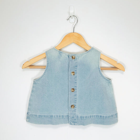 Seed Kids Light Wash Denim Sleeveless Top